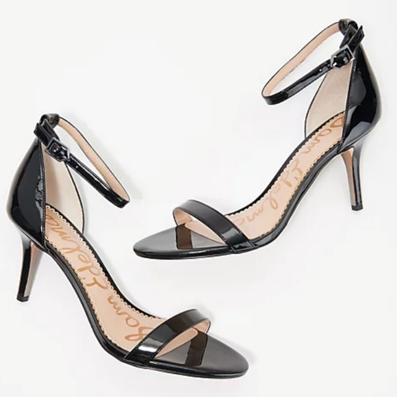 Sam Edelman Black Patent Leather Sandals - Picture 2 of 5